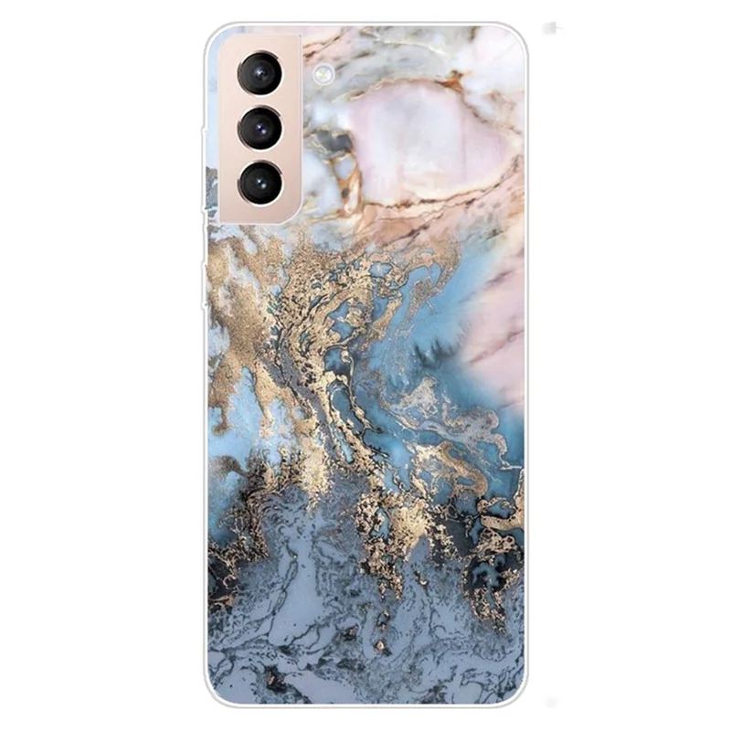 Marble Series Design B Pattern Printing Soft TPU Anti-Drop Protective Back Cover for Samsung Galaxy S22 5G - Style W