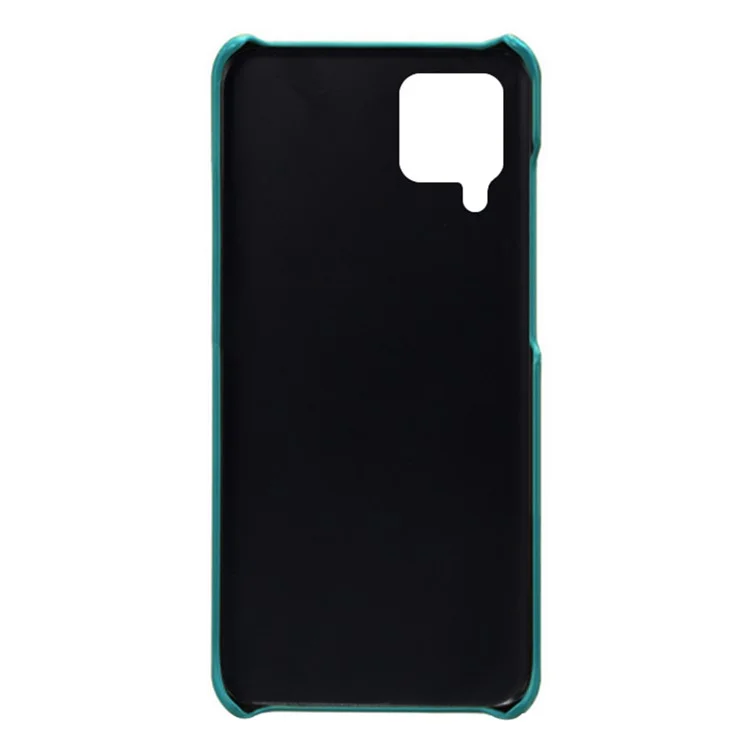 KSQ Due Slot per Carte Design Durevole Custodia Telefonica in PC con Rivestimento in Pelle PU per Samsung Galaxy F22 / M22 4G / M32 4G (Versione Globale) - Verde