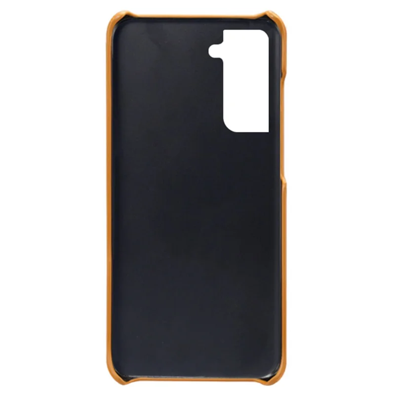 KSQ Para Samsung Galaxy S22+ 5G Carcasa de teléfono duradera Funda de PC recubierta de piel sintética - Naranja