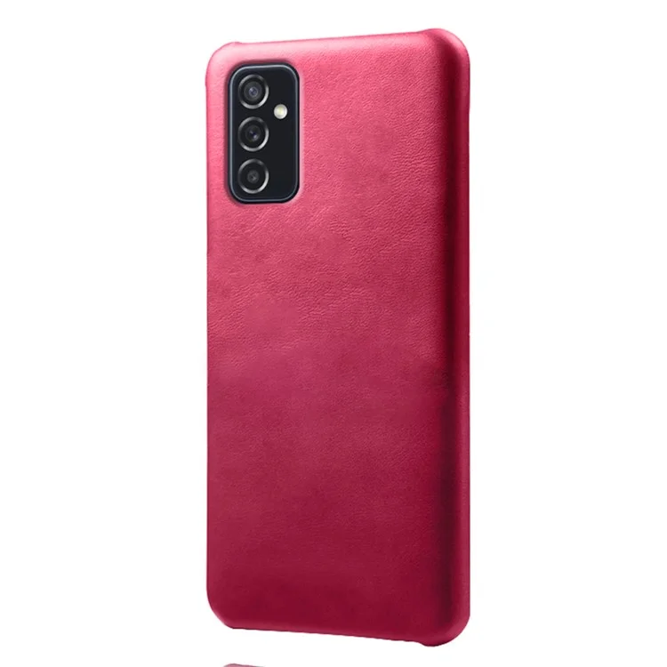 Прочный пластиковый чехол+чехол из искусственной кожи для Samsung Galaxy M52 5G - Розовый