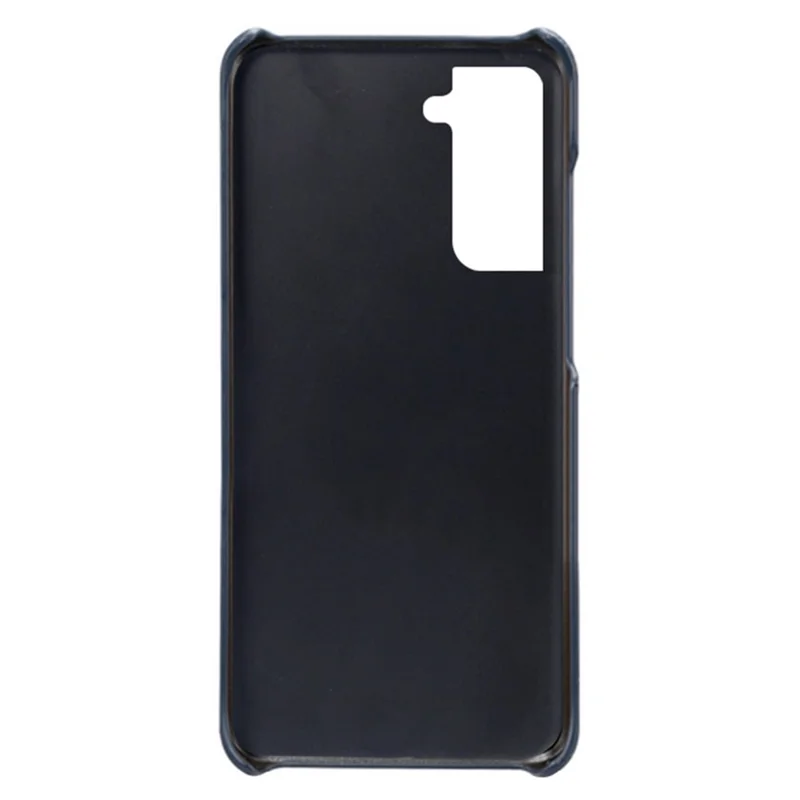 KSQ Well-Protected Scratch-Resistant PU Leather + PC Combo Dual Back Card Slots Design Hard Cover for Samsung Galaxy S22+ 5G - Blue