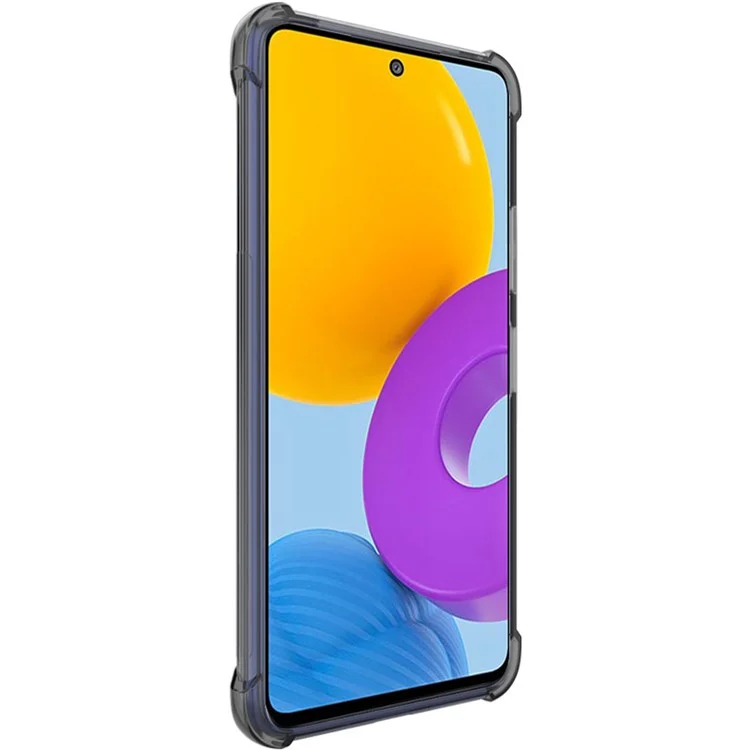 Imak Corner Airbags All-Inclusive Shock Absorbing TPU Funda De Teléfono Suave Con Protector De Pantalla Para Samsung Galaxy M52 5G - Negro Transparente