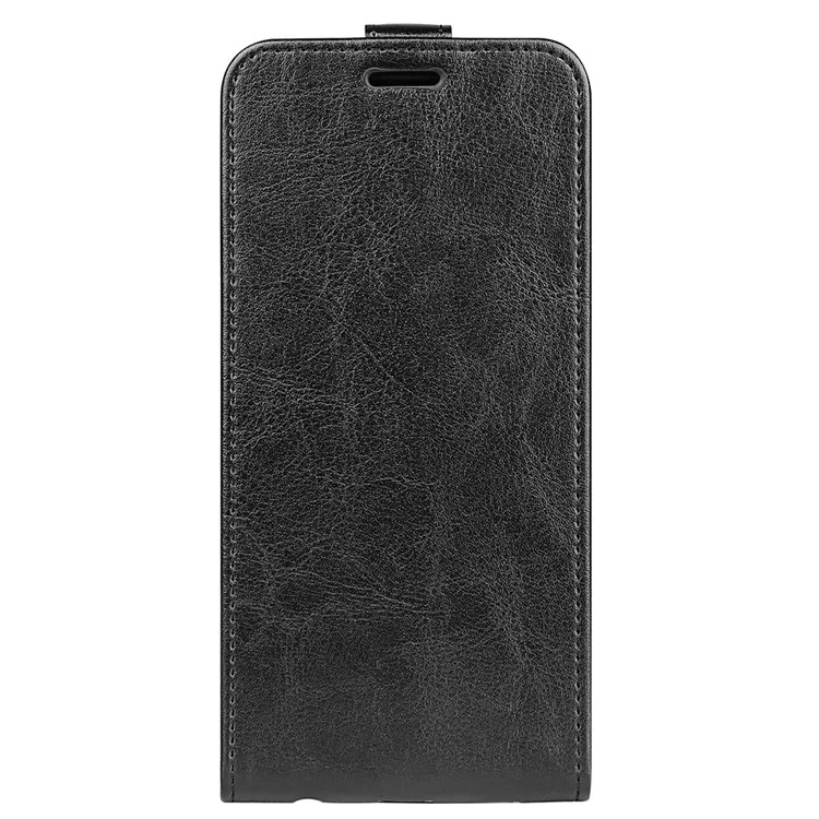 Crazy Horse Texture Anti-scratch Protective Magnetic Clasp Leather Vertical Flip Phone Cover with Card Slot for Samsung Galaxy M52 5G - Black