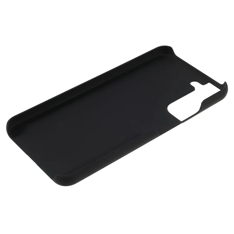 Shock Absorbing Rubberized Hard PC Glossy Protective Back Case for Samsung Galaxy S22 5G - Black