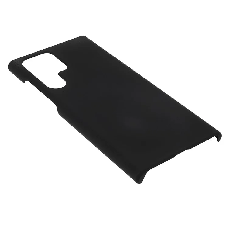 Glossy Surface Anti-Scratch Rubberized Shockproof PC Hard Back Cover for Samsung Galaxy S22 Ultra 5G - Black