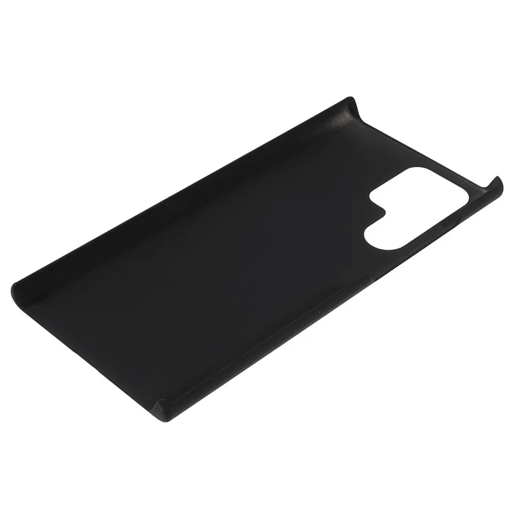 Glossy Surface Anti-Scratch Rubberized Shockproof PC Hard Back Cover for Samsung Galaxy S22 Ultra 5G - Black