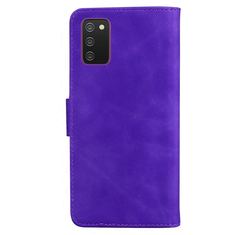 Chiusura Magnetica Big Butterfly Pattern Stampa Skin-touch PU Copertura Del Telefono Con Portafoglio Con Portafoglio Per Samsung Galaxy A03S (166,5 X 75.98 X 9.14mm) - Viola