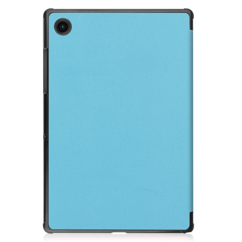 For Samsung Galaxy Tab A8 10.5 (2021) / A8 10.5 (2022) Trifold Stand PU Leather Hard PC Inner Shockproof Protective Tablet Cover - Sky Blue