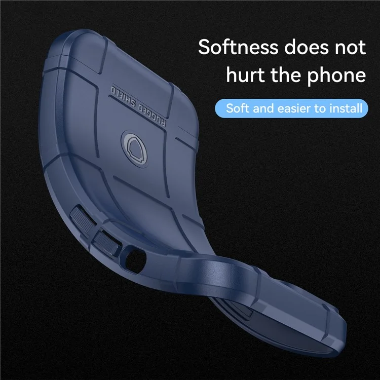 Robusta copertura posteriore protettiva antiurto in TPU rinforzato con disegno a griglia quadrata per Samsung Galaxy A03 (164,2 x 75,9 x 9,1 mm) - Blu 