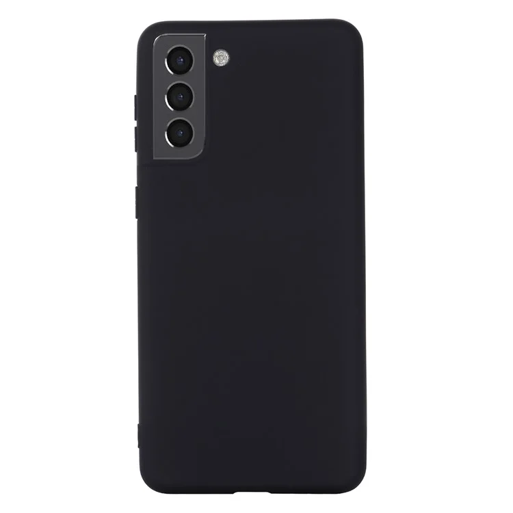 Gut geschützter Flüssigkeitssilikon-Soft-Handyhülle mit Handschlaufe für Samsung Galaxy S22 5G - Schwarz