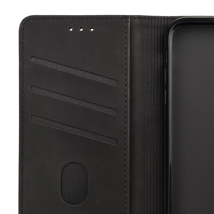 Handy-Ständer-Abdeckung stoßfest Business-Handy-Gehäuse Splicing Leder-Shell für Samsung Galaxy S21 FE 5G - Schwarz