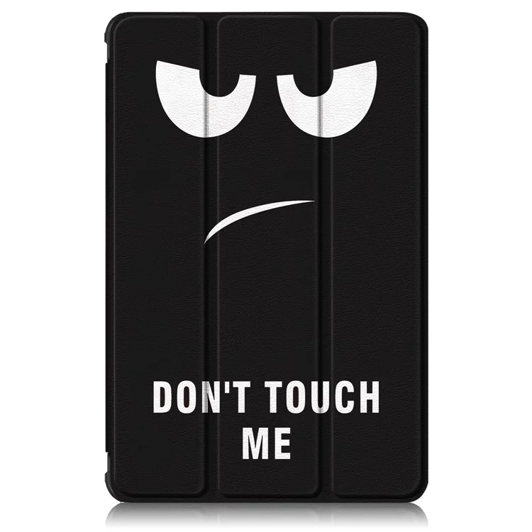 Étui de protection antichoc en PC dur et cuir PU souple avec motif d'impression pour Samsung Galaxy Tab A7 Lite 8,7 pouces SM-T220 (Wi-Fi) - Ne me touchez pas