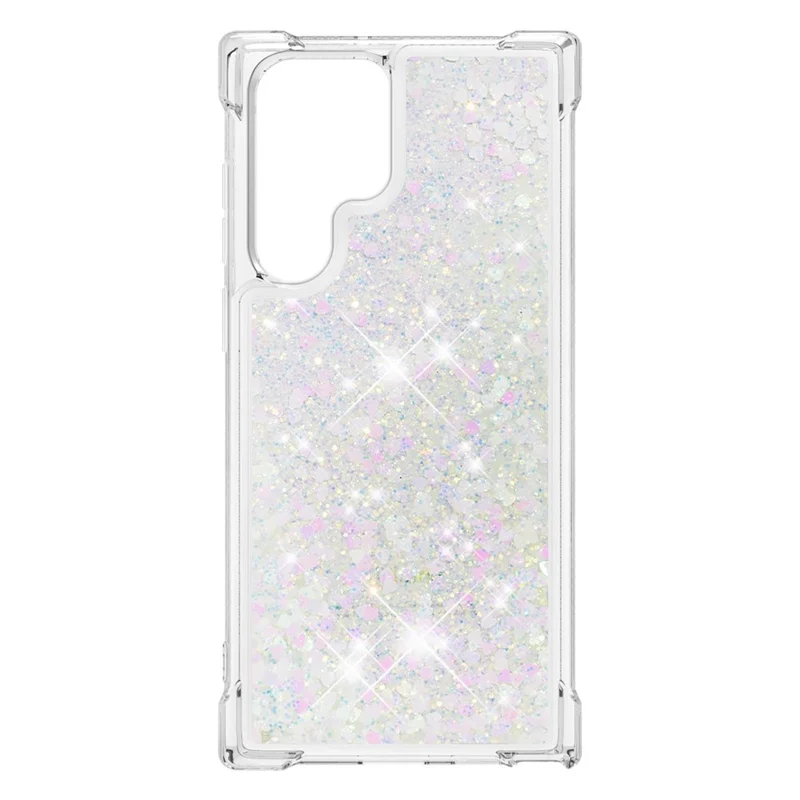 Quicksand TPU Protective Cover Shell Anti-Drop Multiple Color Choices Phone Case für Samsung Galaxy S22 Ultra 5G - Laser/Herz