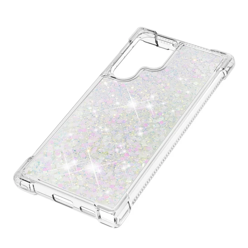 Quicksand TPU Protective Cover Shell Anti-Drop Multiple Color Choices Phone Case für Samsung Galaxy S22 Ultra 5G - Laser/Herz