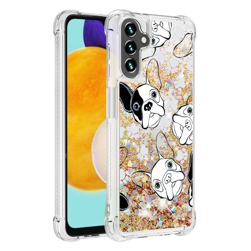 Quicksand TPU Protective Cover Shell with Multiple Printed Colored Pattern for Samsung Galaxy A13 5G / A04s 4G (164.7mm) - Dog