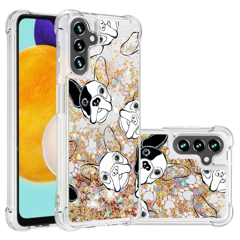 Quicksand TPU Protective Cover Shell with Multiple Printed Colored Pattern for Samsung Galaxy A13 5G / A04s 4G (164.7mm) - Dog