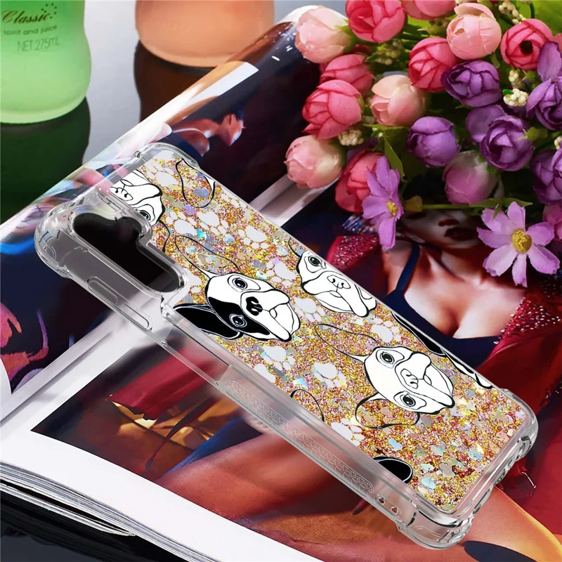 Quicksand TPU Protective Cover Shell with Multiple Printed Colored Pattern for Samsung Galaxy A13 5G / A04s 4G (164.7mm) - Dog