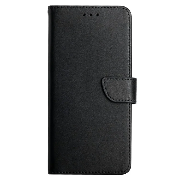 Nappa Texture Подличная Кожаная Подставка Для Кошелька Дизайн Кошелька Folio Flip Phone Shell Для Samsung Galaxy M02/A02 - Черный