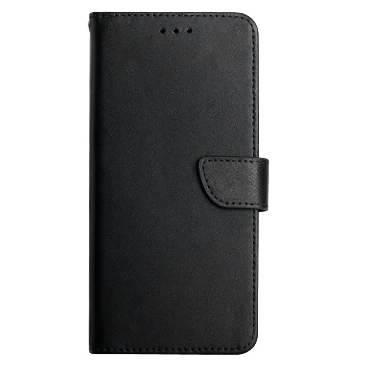 Nappa Texture Подличная Кожа + TPU Stalet Stand Stack Protective Phone Case с Магнитной Застежкой Для Samsung Galaxy A32 4G (версия Eu) - Черный