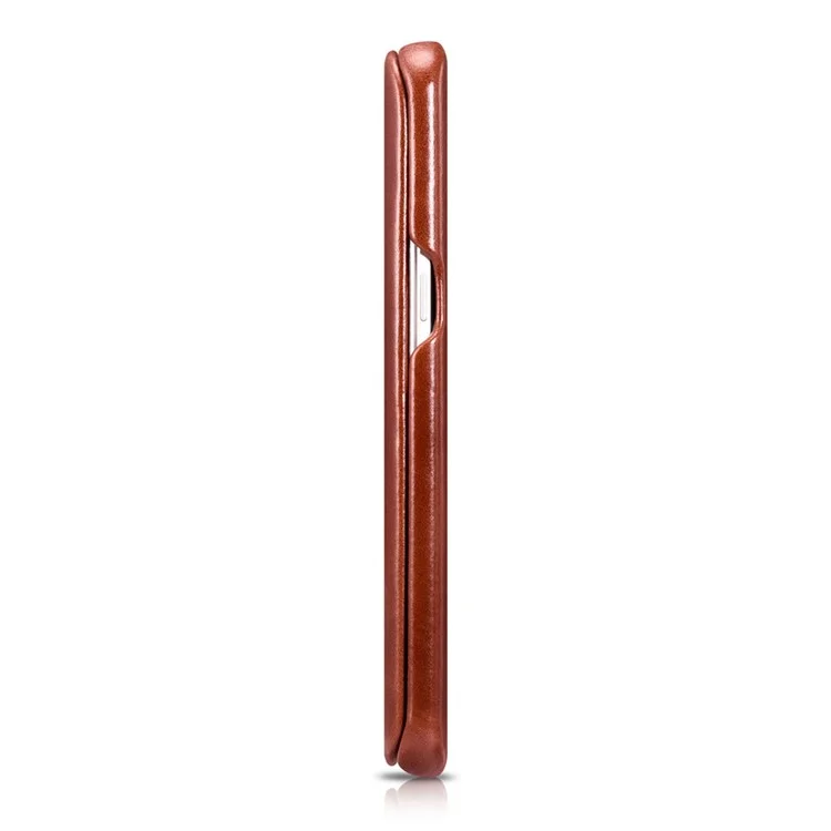 ICARER Vintage Genuine Leather Phone Shell for Samsung Galaxy S7 edge G935 - Brown