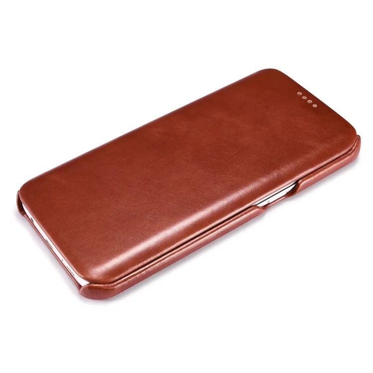 ICARER Vintage Genuine Leather Phone Shell for Samsung Galaxy S7 edge G935 - Brown