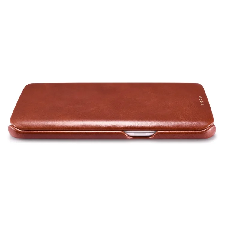 ICARER Vintage Genuine Leather Phone Shell for Samsung Galaxy S7 edge G935 - Brown
