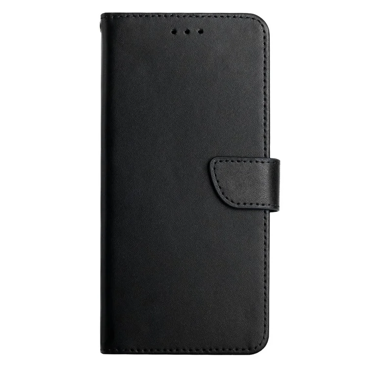 Coque Texture Nappa à Fermoir Magnétique Robuste pour Portefeuille en Véritable Cuir Étui Téléphone avec Support pour Samsung Galaxy A21s - Noir