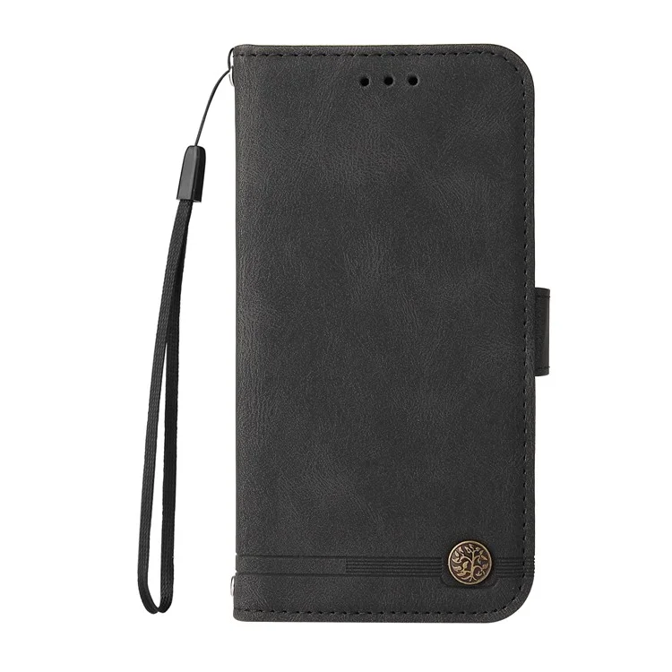 For Samsung Galaxy A03s (164.2mm) Leather Wallet Cases Skin Touch Phone Cover Stand with Strap - Black