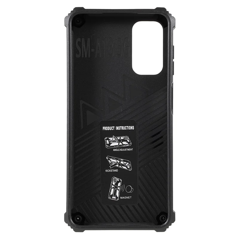 Kickstand Design Hybrid Hard PC TPU Phone Case for Samsung Galaxy A13 5G / A13 4G / A04 4G (164.4mm) / A04s 4G (164.7mm) - Silver