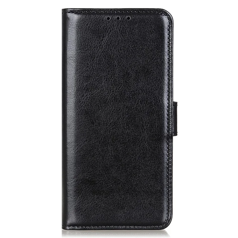 Leather Case Crazy Horse Texture Wallet Design Phone Cover Stand Shell for Samsung Galaxy A53 5G - Black