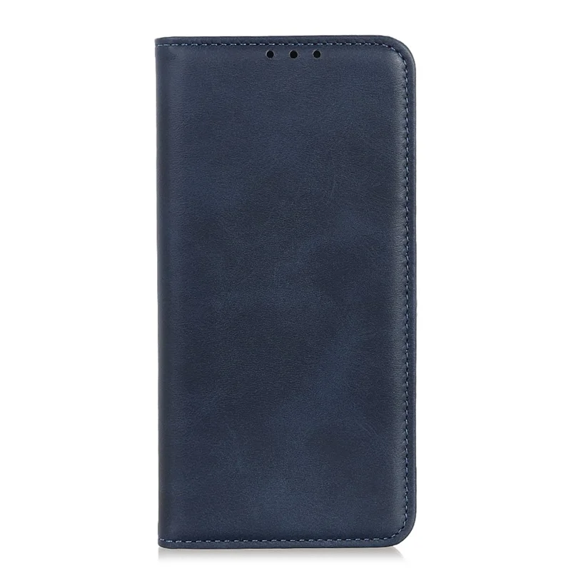 Split Leather Stand Wallet Case Auto Magnetic Closed Flip Folio Cover for Samsung Galaxy A53 5G - Blue