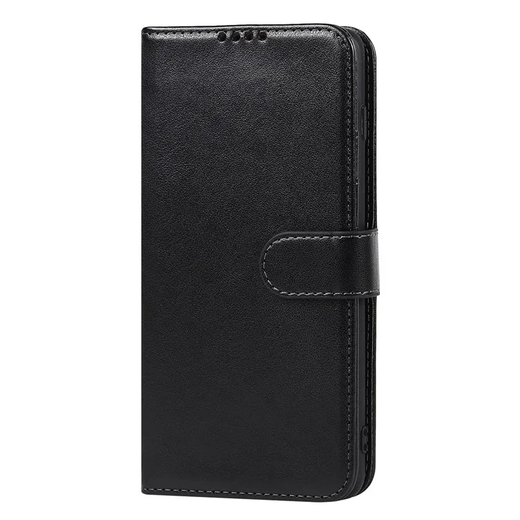 R61 Texture Feld Seam Phone Case Cinturino Da Polso Anti-Drop Portafoglio In Pelle PU Cover Con Supporto Per Samsung Galaxy S10 - Nero