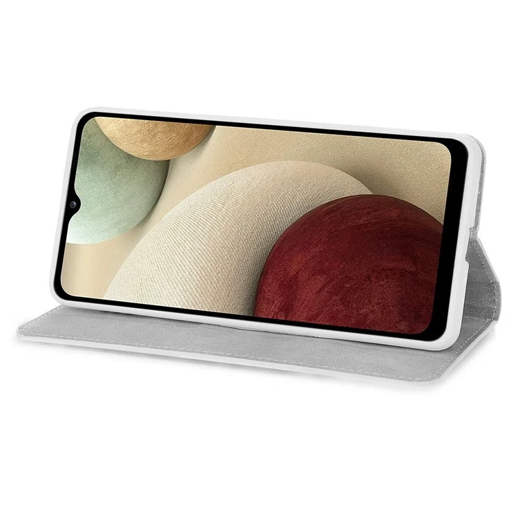 PU Leather Glittery Powder Handy Strap Stylish Wallet Phone Protective Case with Stand for Samsung Galaxy A13 5G / A04s 4G (164.7 x 76.7 x 9.1 mm) - Blue