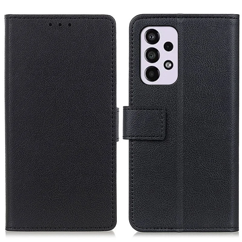 PU Leather Wallet Case Flip Folio Shockproof Cover with Stand for Samsung Galaxy A33 5G - Black