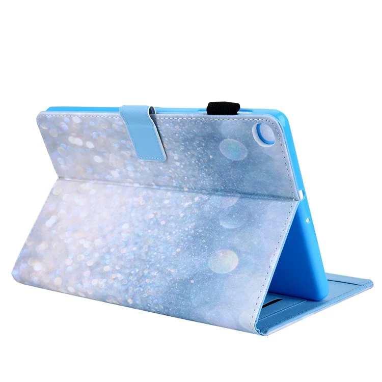 Étui en cuir à motif avec support pour tablette Samsung Galaxy Tab A8 10.5 (2021) SM-X200 X205 / A8 10.5 (2022) - Strass Brillants