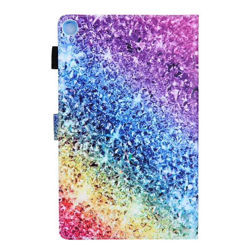 Pattern Printing Stand Leather Tablet Case for Samsung Galaxy Tab A8 10.5 (2021) SM-X200 X205 / A8 10.5 (2022) - Colorful Rhinestone