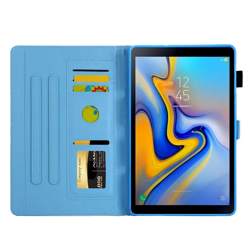 Pattern Printing Stand Leather Tablet Case for Samsung Galaxy Tab A8 10.5 (2021) SM-X200 X205 / A8 10.5 (2022) - Colorful Rhinestone