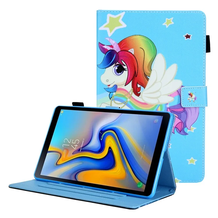 Étui de tablette en cuir à motif imprimé pour Samsung Galaxy Tab A8 10.5 (2021) SM-X200 X205 / A8 10.5 (2022) - Licorne étoilée