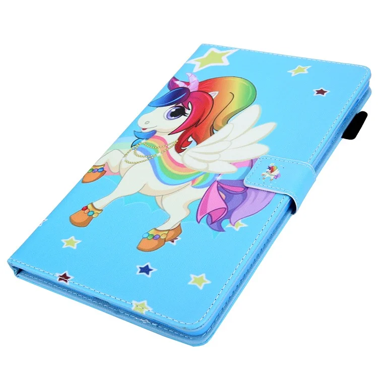 Étui de tablette en cuir à motif imprimé pour Samsung Galaxy Tab A8 10.5 (2021) SM-X200 X205 / A8 10.5 (2022) - Licorne étoilée