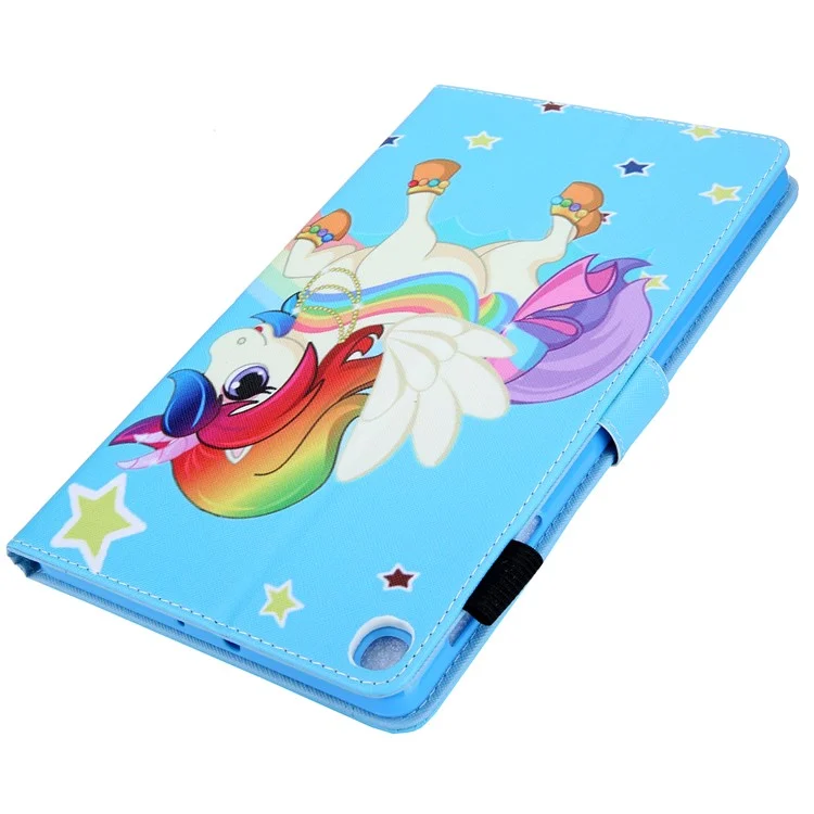 Étui de tablette en cuir à motif imprimé pour Samsung Galaxy Tab A8 10.5 (2021) SM-X200 X205 / A8 10.5 (2022) - Licorne étoilée
