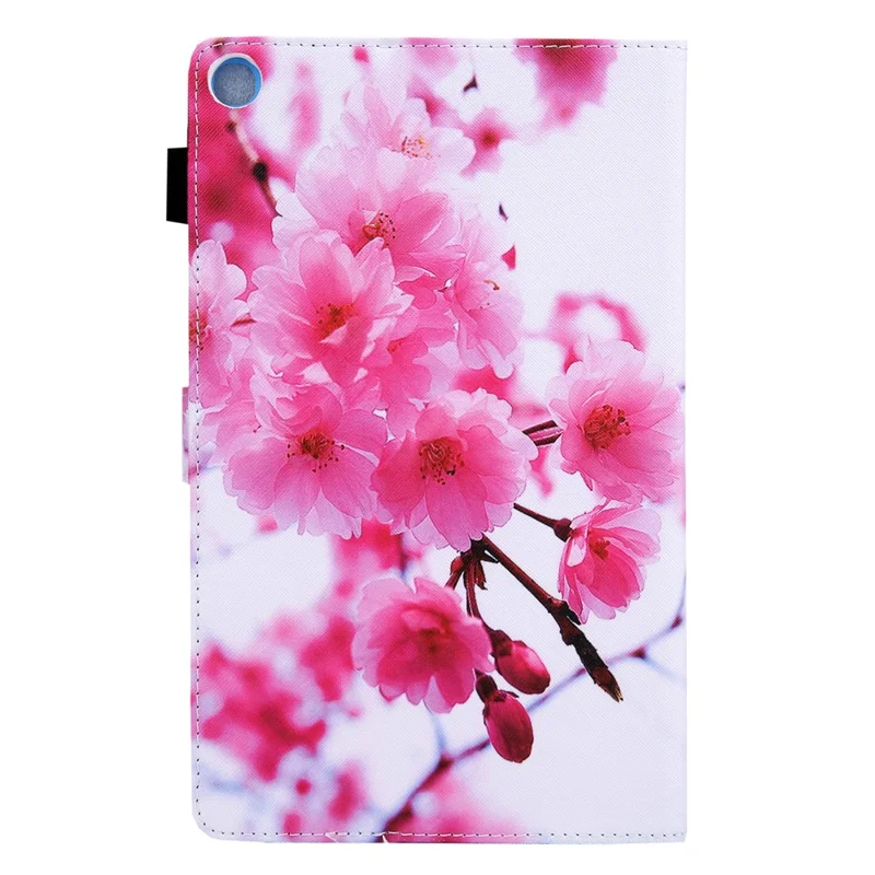 Pattern Printing Tablet Case Card Holder Cover for Samsung Galaxy Tab A8 10.5 (2021) SM-X200 X205 / A8 10.5 (2022) - Sakura