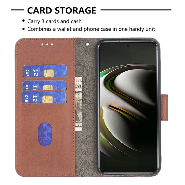 BINFEN COLOR BF04 Crocodile Texture Wallet Stand Leather Protective Phone Case for Samsung Galaxy S22 5G - Brown