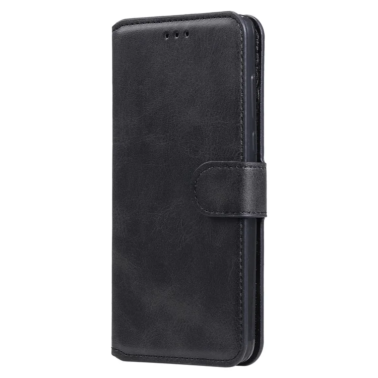 Wallet Stand Protezione Completa in Pelle PU Cover Guscio per Samsung Galaxy S22+ 5G - Nero