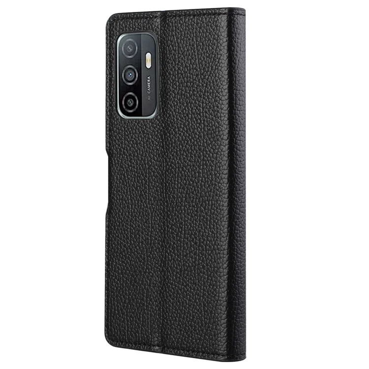 Litchi Texture Leather Wallet Case Case Magnetic Clasp Shute Shute Для Samsung Galaxy A53 5G - Черный