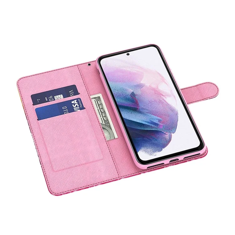 Funda de piel sintética con estampado en 3D, billetera magnética con soporte y correa para Samsung Galaxy A33 5G - Mariposas azules