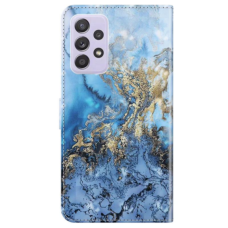 PU Leather Case 3D Pattern Printing Magnetic Wallet Stand Flip Cover with Strap for Samsung Galaxy A33 5G - Bauhinia Valley
