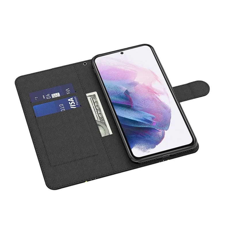 PU Leather Case 3D Pattern Printing Magnetic Wallet Stand Flip Cover with Strap for Samsung Galaxy A33 5G - Bauhinia Valley