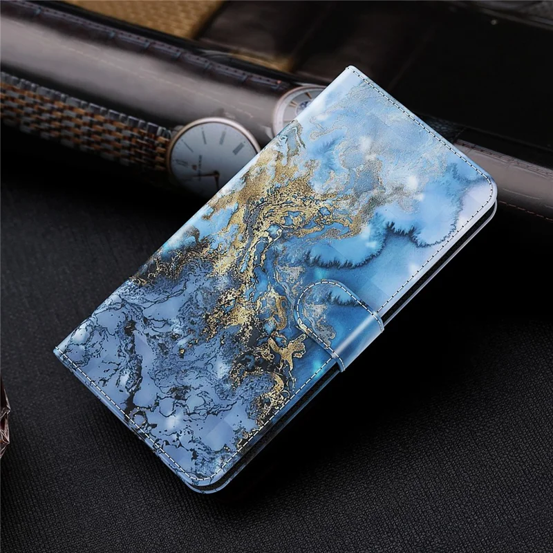 PU Leather Case 3D Pattern Printing Magnetic Wallet Stand Flip Cover with Strap for Samsung Galaxy A33 5G - Bauhinia Valley
