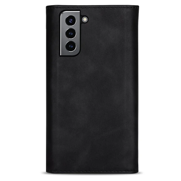 Allround-Schutz-Leder-Reißverschluss-Geldbörse-Designgefühl Lange und kurze Tragegurt-Handyhülle mit Ständer für Samsung Galaxy S22+ 5G - Schwarz