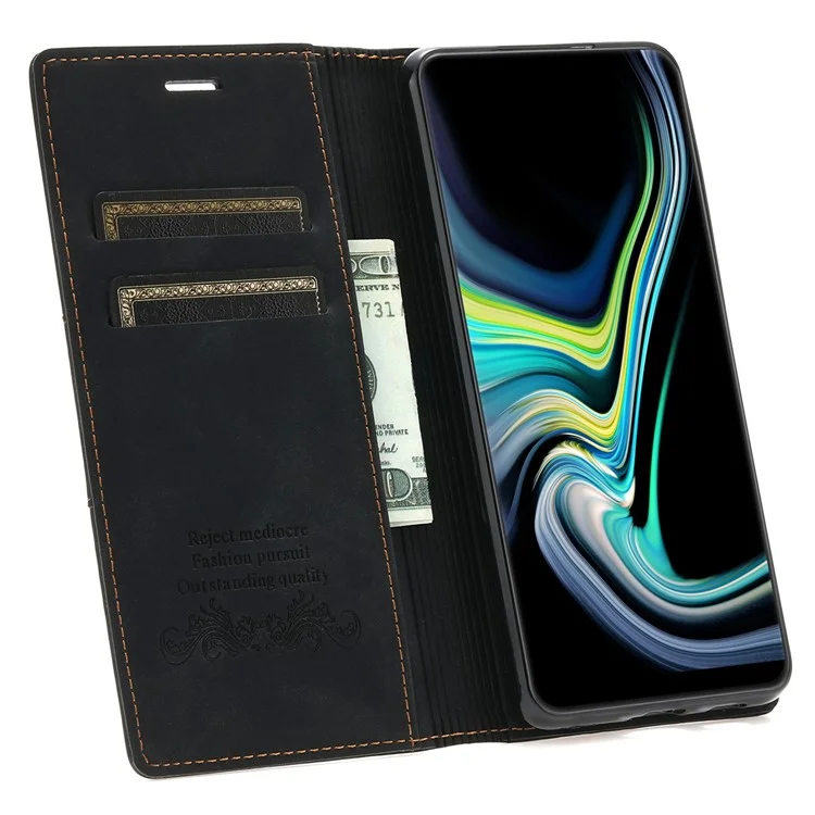 Fantasy TPU+PU de Couro Bem Absorvido Automaticamente, Capa de Carteira Com Suporte Para o Samsung Galaxy A13 5G - Preto